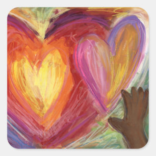 Hearts & Hands Love Diversity Art Decal Stickers