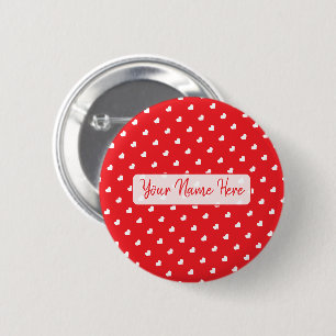 Hearts Happy Valentine’s Day Modern Love Pattern 2 Inch Round Button