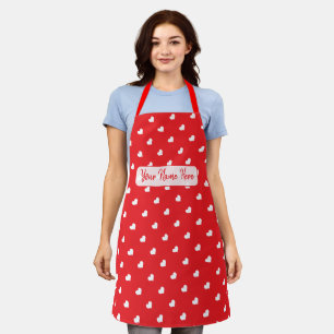 Hearts Happy Valentine’s Day Modern Love Pattern Apron