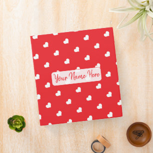 Hearts Happy Valentine’s Day Modern Love Pattern Binder