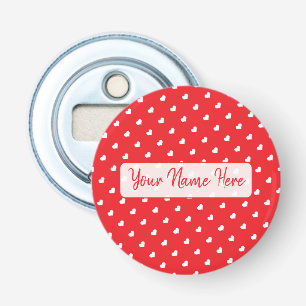 Hearts Happy Valentine’s Day Modern Love Pattern Bottle Opener