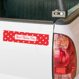 Hearts Happy Valentine’s Day Modern Love Pattern Bumper Sticker