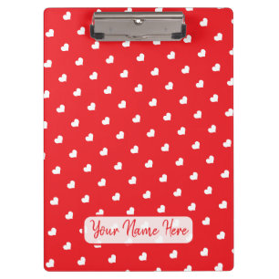 Hearts Happy Valentine’s Day Modern Love Pattern Clipboard