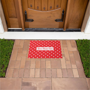 Hearts Happy Valentine’s Day Modern Love Pattern Doormat