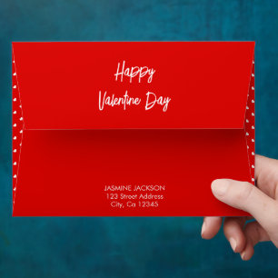 Hearts Happy Valentine’s Day Modern Love Pattern Envelope
