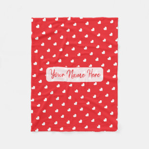 Hearts Happy Valentine’s Day Modern Love Pattern Fleece Blanket