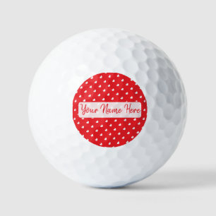Hearts Happy Valentine’s Day Modern Love Pattern Golf Balls