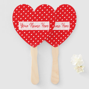 Hearts Happy Valentine’s Day Modern Love Pattern Hand Fan
