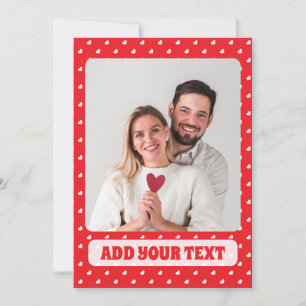 Hearts Happy Valentine’s Day Modern Love Pattern Holiday Card