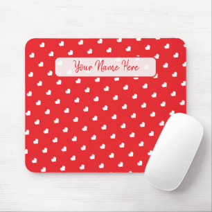 Hearts Happy Valentine’s Day Modern Love Pattern Mouse Pad