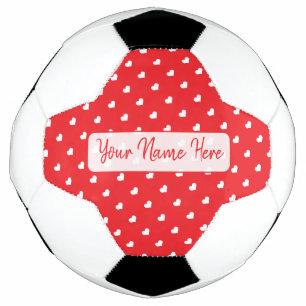 Hearts Happy Valentine’s Day Modern Love Pattern Soccer Ball