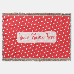 Hearts Happy Valentine’s Day Modern Love Pattern Throw Blanket