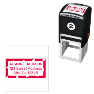 Hearts Happy Valentine's Day Modern Love Pattern Self-inking Stamp