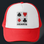 Hearts hat - choose colour<br><div class="desc">For a Hearts player. Customizable - you may add your own text if you wish.  See my store with more card games items!</div>