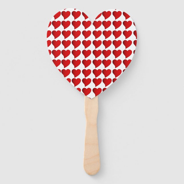 Hearts Heart Shape Hand Fan (Front)