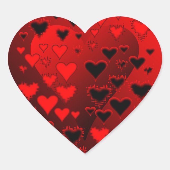 Hearts Heart Sticker (Front)