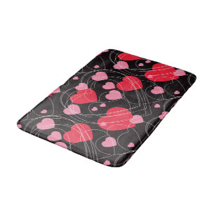 Hearts, hearts, hearts bath mat