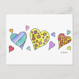 Hearts Hearts Hearts Postcard