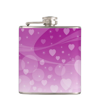 Hearts Hip Flask