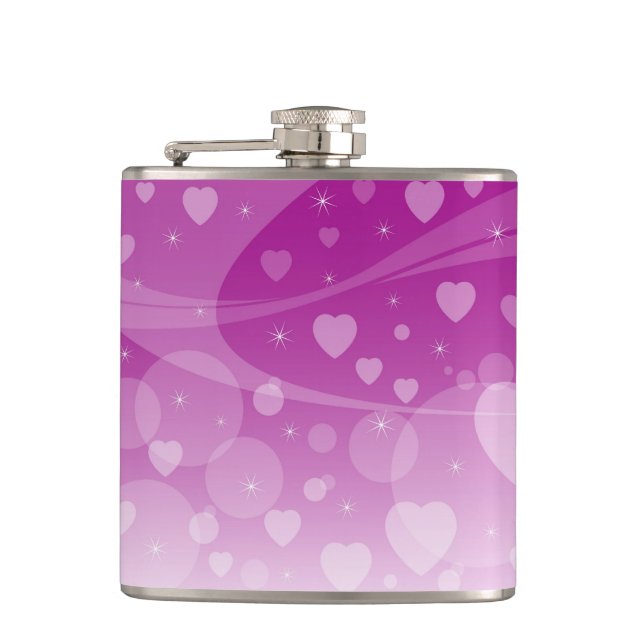 Hearts Hip Flask (Front)
