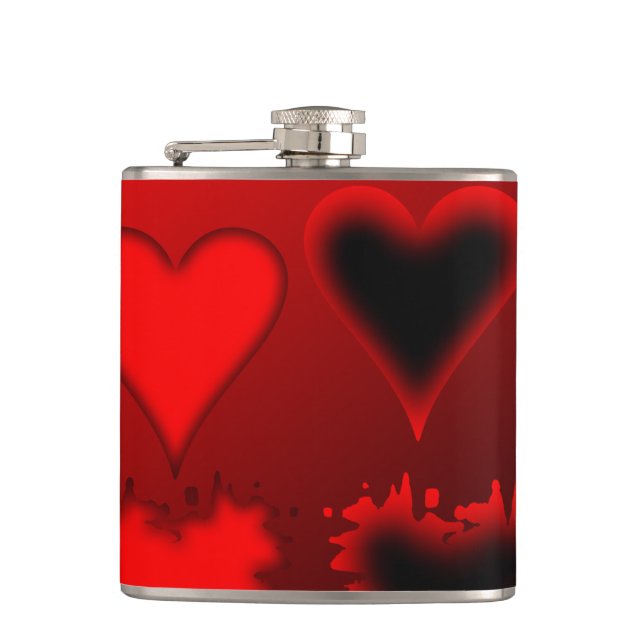 Hearts Hip Flask (Front)