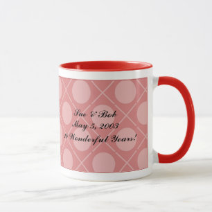 Hearts Hugs & Kisses Customizable Pink Photo Mug