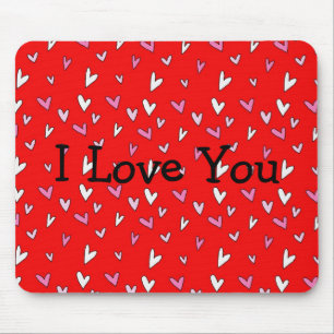 Hearts I Love You Mousepad