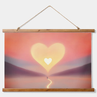 Heart's Illumination: Follow Your Inner light Hanging Tapestry