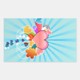 Hearts illustration sticker