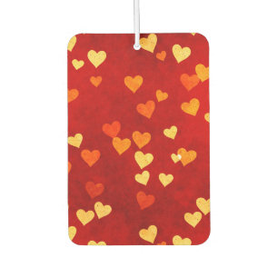 Hearts in grunge style air freshener