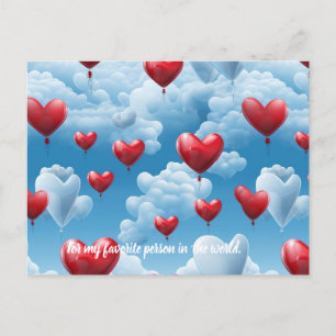 Hearts in heaven postcard