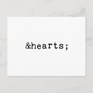 Hearts in HTML Postcard