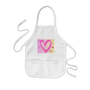 Hearts In Pink Gradient Kids Apron