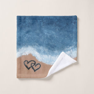 Hearts in the Sand Bath Towel Set