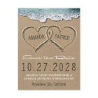 Hearts in the Sand Beach Shore Save The Date Cards