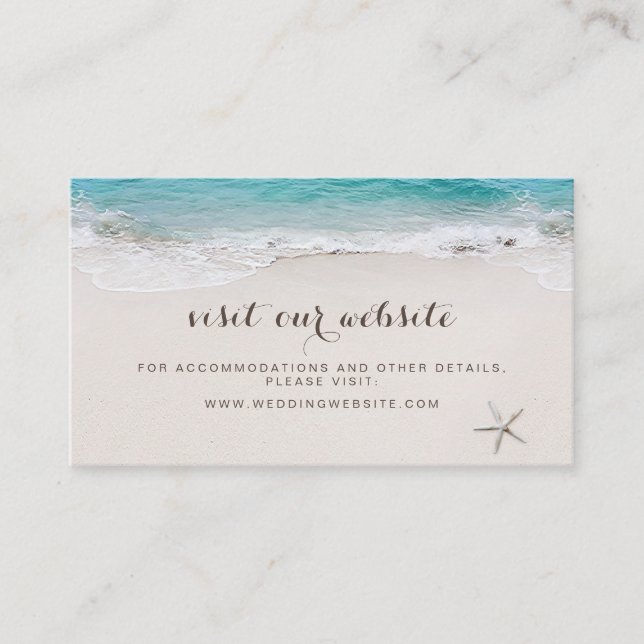 Hearts in the sand beach website Insert card (Front)