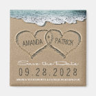 Hearts in the Sand Beach Wedding Save the Date