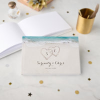 Hearts in the sand destination beach wedding