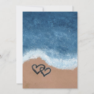 Hearts in the Sand Invitation
