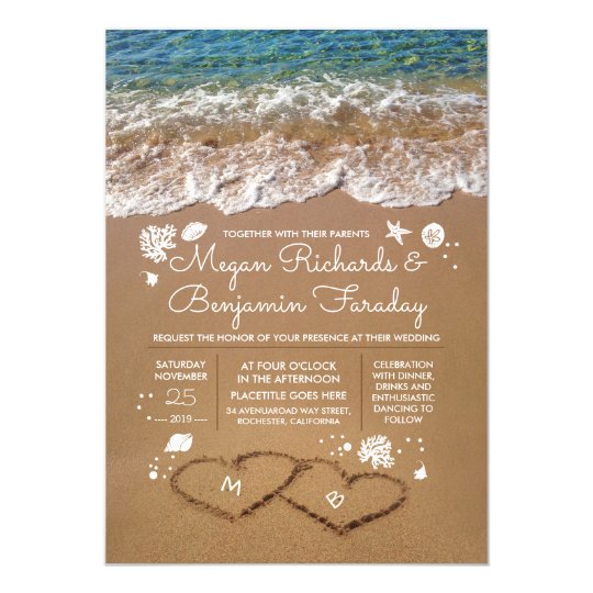 beach wedding invitations