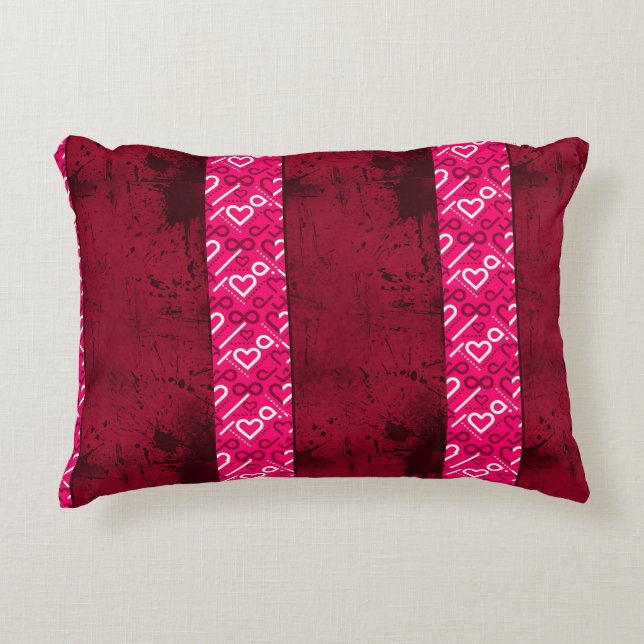 Hearts & Infinity Split Accent Pillow (Front)