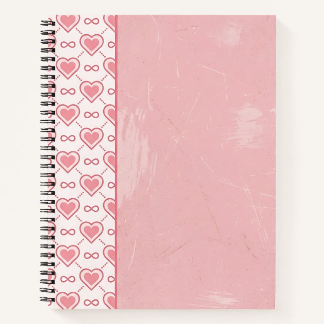 Hearts & Infinity Split Notebook (Front)