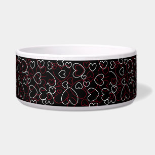 Hearts Jumble Red White Black Elegant Chic Design
