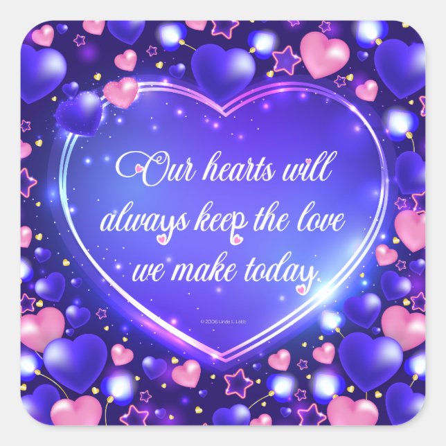 Hearts keep the love stickers (Front)