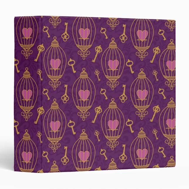 Hearts-keys-pattern Binder (Front/Spine)