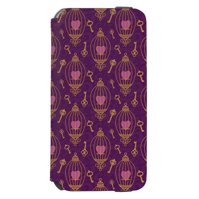 Hearts-keys-pattern Incipio iPhone Wallet Case (Folio Front)