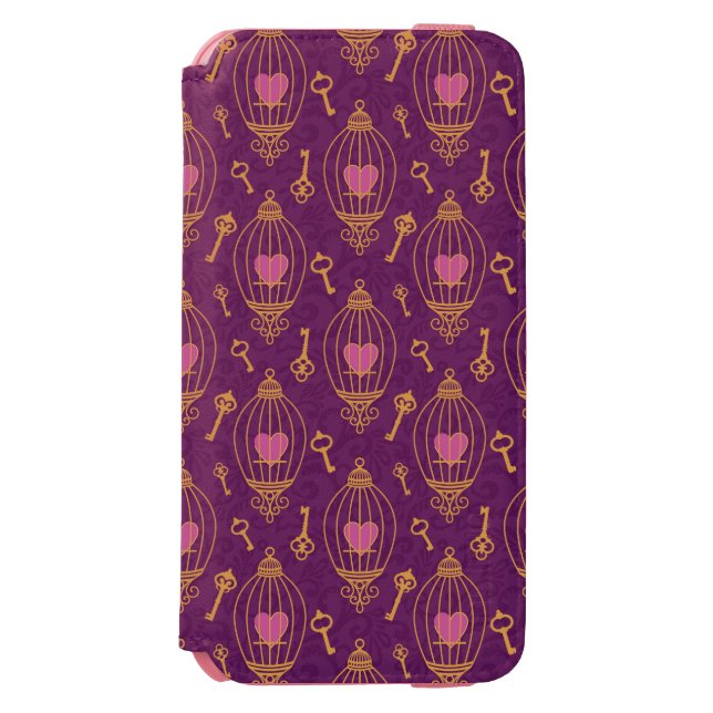Hearts-keys-pattern Incipio iPhone Wallet Case (Folio Front)