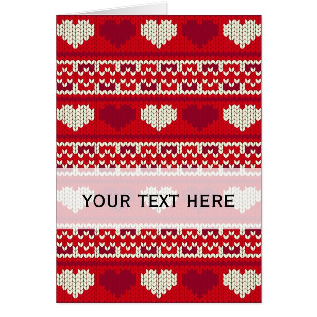 Hearts knitting seamless pattern 1 + your ideas (Front)