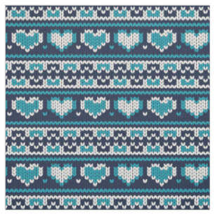 Hearts knitting seamless pattern 2 + your ideas fabric