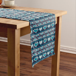 Hearts knitting seamless pattern 2 + your ideas long table runner